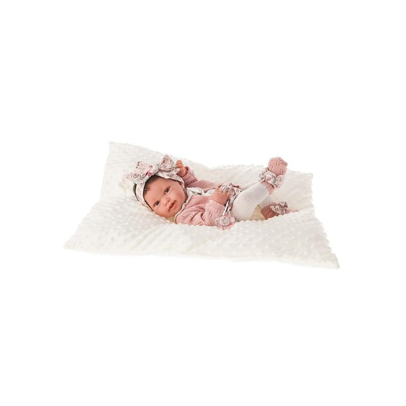 Papusa Bebe Realist Pipa Cu Perna Alba, corp realist anatomic, Antonio Juan